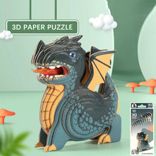 Load image into Gallery viewer, Dinosaur 3D Paper Puzzle DIY Educational Toy for Kids