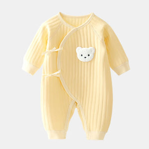 Cotton Newborn Bodysuit - Cozy Home Wear for Boys and Girls (0-6M)