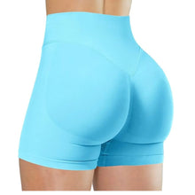 Load image into Gallery viewer, Summer High Waisted Yoga Shorts for Women Fashionable and Sexy Running Fitness Pants Solid Color Yoga Leggings Elastic Tights