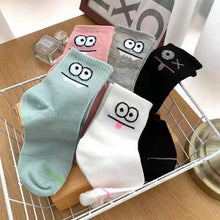 Load image into Gallery viewer, Women&#39;s Cute Expression Print Socks - Funny &amp; Comfy Mid Tube Stockings