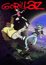 Load image into Gallery viewer, Virtual Anime Rock Band Gorillaz Poster Modern Music Album Cover Canvas Painting Wall Art for Club Living Room Home Decor Mural