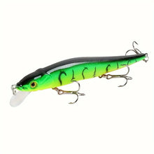 Load image into Gallery viewer, 1pc 4.52inch/0.49oz Plastic Simulation Lure, Minnow Hard Bait With 3 Treble Hooks, Artificial Bait For Pike Carp