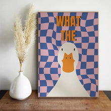 Load image into Gallery viewer, What the Duck Print Art Picture Funny Cute Animal Canvas Posters Modern Wall Painting for Bathroom Bedroom Dorm Decor