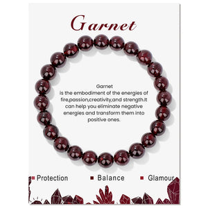 2024 Fashion Natural Stone Bracelet – Amethyst, Tiger Eye, Garnet Elastic Band Jewelry