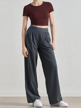Load image into Gallery viewer, Women Summer Casual Yoga Pants Quick Dry Straight Leg Lightweight Trousers Reflective Logo Soft Comfortable Activewear Clothing