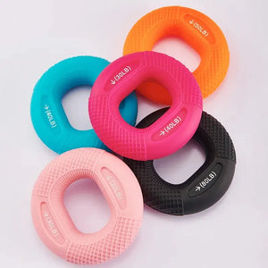 Silicone Hand Grip Strengthener Exerciser Wrist Force Circle Fitness Enhancer