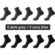 Load image into Gallery viewer, 10 Pairs Bamboo Fiber Socks Men Breathable Anti-Bacterial EU38-46