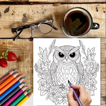 Load image into Gallery viewer, 28 Pages Mandala Animals Coloring Book for Adult Stress Reduction | Colouring Book for Stress Relief and Mood Reduction Valentin