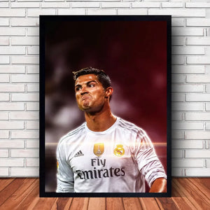 CR7 Cristiano Ronaldo Canvas Art – Portugal Football Star Motivational Quote Decor