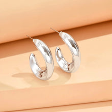 Load image into Gallery viewer, серьги Geometric Irregular Metallic Color Earrings for Women 2024 Minimalist Style Personality Earrings Trendy Jewelry Gift