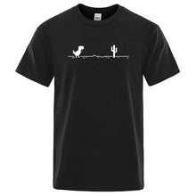 Load image into Gallery viewer, Funny Cactus Dinosaur Printed T-Shirt Men Tops 100% Cotton T-shirt for Men Women Casual O-Neck Streetwear Basic Tops Geek Tees