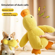 Load image into Gallery viewer, Dog sleeping with a dog hug duck toys to relieve boredom of little yellow duck pet interactive plush doll pet supplies