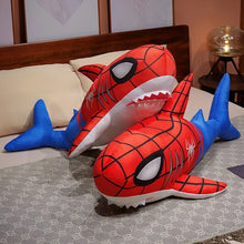 Load image into Gallery viewer, Big Size Spider Man Shark Pillow Creative Fashion Stuffed Shark Fish Back Cushion Adorably Home Decor Washable Comfortable