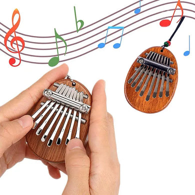 Mini Thumb Piano - Portable 8-Tone Kalimba, Beginner-Friendly Wood Musical Instrument