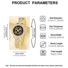 Load image into Gallery viewer, pc Luxury Watch Set! Necklace, Earrings, Bracelet, Ring