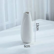 Load image into Gallery viewer, White Ceramic Vases Nordic Decorative Vasen Ornaments Home Living Room Decor Flower Arrangements Sketching Props Desktop Decor