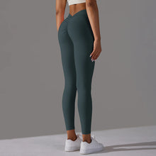 Load image into Gallery viewer, Women Fitness Leggings Workout Gym Running Scrunch Leggings Sexy Back V High Waist Trousers Jogging Active Wear Tight Pants
