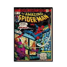 Load image into Gallery viewer, Retro Marvel Super Hero Decorative Painting Anime Spider Man Art Poster American Film Mural Home Childrens Room Wall Decor Print