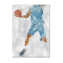 Load image into Gallery viewer, Football Basketball Poster Canvas Painting – Modern Sports Wall Art