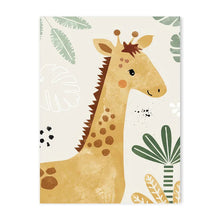 Load image into Gallery viewer, Customized Baby Name Poster Jungle Animals Lion Zebra Elephant Canvas Painting Kis Bedroom Wall Art Print Pictures Nursery Decor