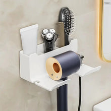 Load image into Gallery viewer, Hair Dryer Holder Wall Dryer Cradle Straightener Stand Hairdryer Organizer Box Toilet Blower Holder Shelf Bathroom Accessories