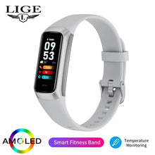 Load image into Gallery viewer, LIGE Amoled Smart Watch Men 2023 Smart Band Women Heart Rate Blood Smartwartch Waterproof Smart Bracelet Sport Fitness Tracker