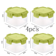 Load image into Gallery viewer, 4pcs Plastic Sauce Squeeze Bottle Mini Seasoning Box Salad Dressing Containers Outdoor Portable Barbecue Spice Jar Kitchen Tool