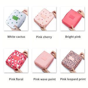 Waterproof Travel Makeup Bag Multi Compartment Organizer for Women/Girls