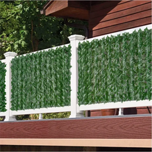 Load image into Gallery viewer, Artificial Ivy Hedge Green Leaf Fence Panels – Faux Privacy Fence Screen