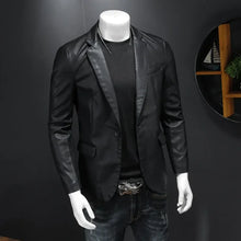 Load image into Gallery viewer, New Men&#39;s Slim Fit Moto Biker Jacket - Leather Suede Motorcycle Coat, Turn Down Collar