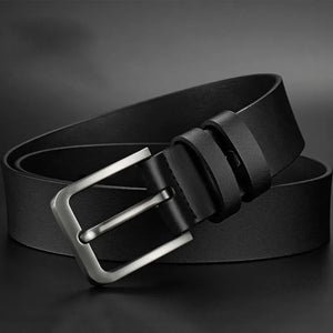 Men's PU Leather Belt: Designer Alloy Buckle for Business & Leisure