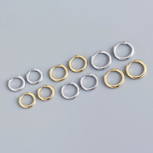 Load image into Gallery viewer, 2PCS Tiny Stainless Steel Huggie Small Hoop Earrings For Women Round Circle Punk Unisex Rock Earring Cartilage Piercing Jewelry