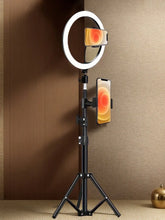 Load image into Gallery viewer, 110cm tripod stand+O-clip, equipped with 10 inch live streaming ring fill light and selfie live streaming artifact