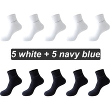 Load image into Gallery viewer, 10 Pairs Bamboo Fiber Socks Men Breathable Anti-Bacterial EU38-46