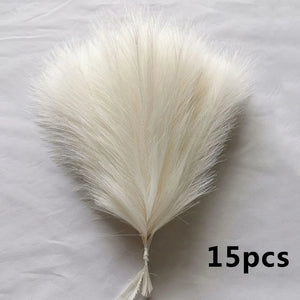 15pcs Artificial Pampas Grass Bouquet - Wedding, Home & Party Decoration Flowers