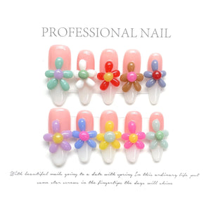 Y2K Kawaii Nails! 3D Candy Flowers, Almond