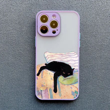 Load image into Gallery viewer, Funny Cat Daily Life Phone Case For iPhone 16 17 pro max Cases 11 12 14 Pro Max Mini 13 15 Plus XR Shockproof  Back Covers