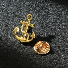 Load image into Gallery viewer, High-End Anchor Rudder Cufflinks &amp; Tie Clip Set, Navy Style, Men&#39;s Gifts