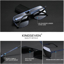 Load image into Gallery viewer, KINGSEVEN 2024 Men&#39;s Polarized Sunglasses: Ultra Thin Temples, Fashion Sun Glasses