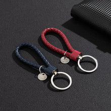 Load image into Gallery viewer, 2Pcs/Set PU Leather Braided Woven Rope Keychain DIY Bag Pendant Key Chain Holder Key Car Trinket Keyring Men Women Gift Jewelry