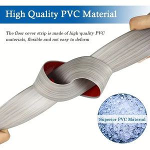 Wood Floor Transition Strip PVC Edge Closing Threshold, Wear-Resistant Flat Buckle