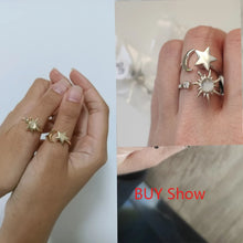 Load image into Gallery viewer, Anti Stress Anxiety Fidget Rings for Women Satinless Steel Spinner Sunflower Sun Star Ring Trendy Jewelry Gift Dropshipping
