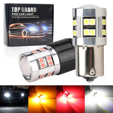 2PCS 1156 LED Signal Lamp PY21W BA15S P21W 24SMD Canbus Car Turn Brake Backup Light