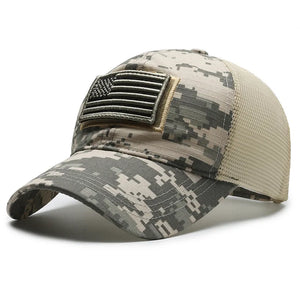 American Logo Mesh Baseball Cap - Embroidered Sunshade Hat for Men & Women