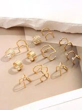 Load image into Gallery viewer, 12 Pc Vintage Clip-On Earrings! Gold/Silver, Crystal 12 Pc Vintage Clip-On Earrings! Gold/Silver, Crystal