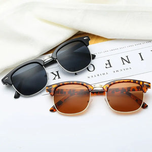 Polarized Sunglasses UV400 Men Women Classic Design Semi-Rimless Eye Protection