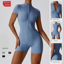 Load image into Gallery viewer, Winter Autumn Women's One-piece Yoga Jumpsuit leggings Long-sleeved Warm ski Overalls Outerwear High Elastic Cycling Bodysuit