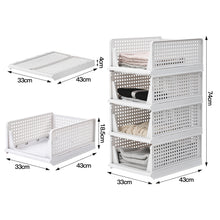 Load image into Gallery viewer, Voltsify Set of 4 Stackable PP Pull-Out Wardrobe Organiser Drawers