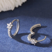 Load image into Gallery viewer, Fashion Stainless Steel Zircon Star Hoops Earrings For Women Vintage Crystal Zirconia Circle Earrings Punk Unisex Rock Jewelry