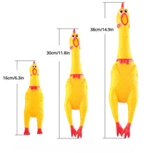 Load image into Gallery viewer, Tough Dog Chew Toy - Screaming Chicken, Squeaky, Durable, Teeth Grinding, Fun!